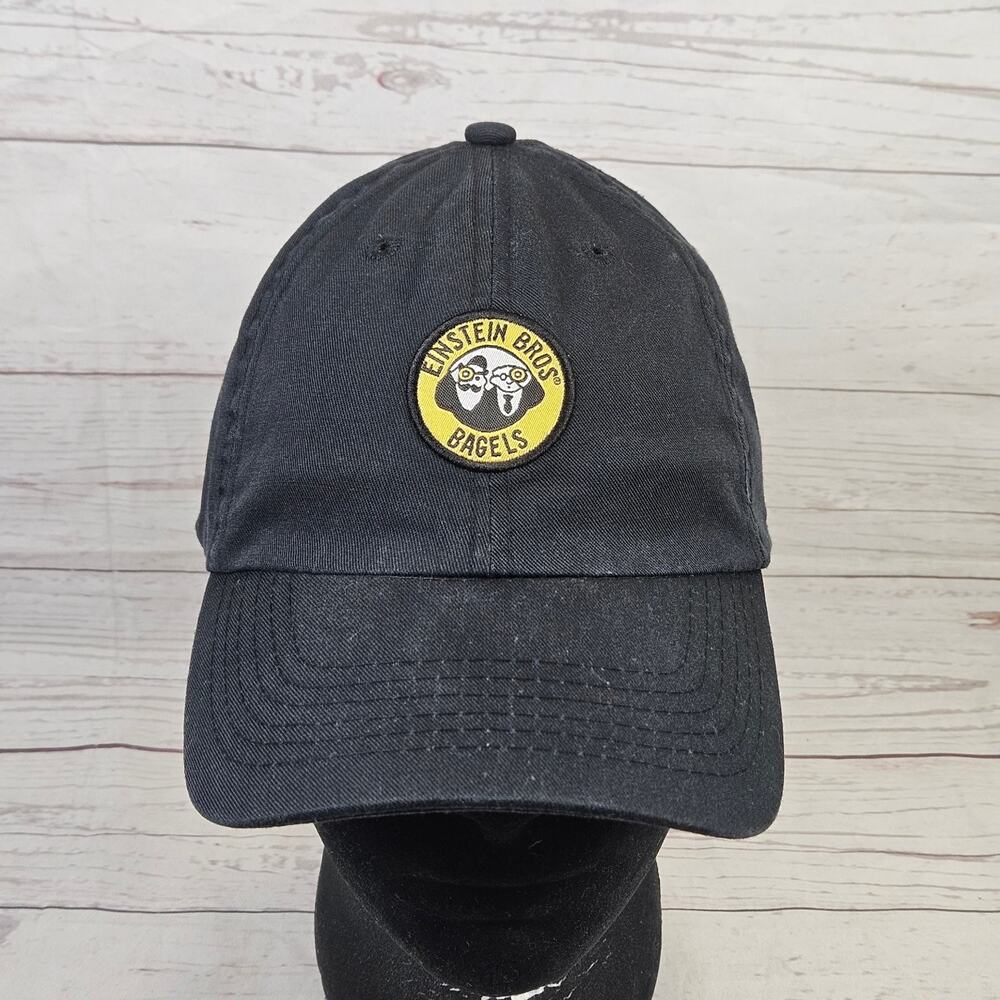 Einstein Bros. Bagels Baseball Cap Hat Men's One Size Adjustable Black Logo
